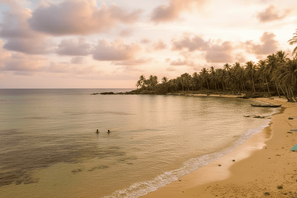Thom Island in Phu Quoc is known for its deep, crystal-clear waters and striking rock formations with unique and eye-catching shapes